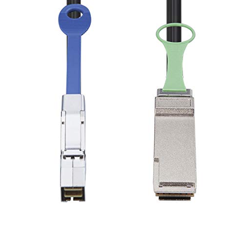 10Gtek# External Mini Sas Hd Sff 8644 To Qsfp(Sff 8436) Hybrid Sas Cable, 30Awg, 100 Ohm, 1 M(3.3Ft)