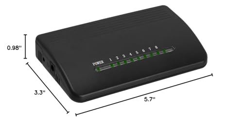 Cmple 8-Port 10/100 Mbps Fast Ethernet Network Switch Rj45 Ethernet Hub, Plug-And-Play, Fanless Quiet Design (1251-N)