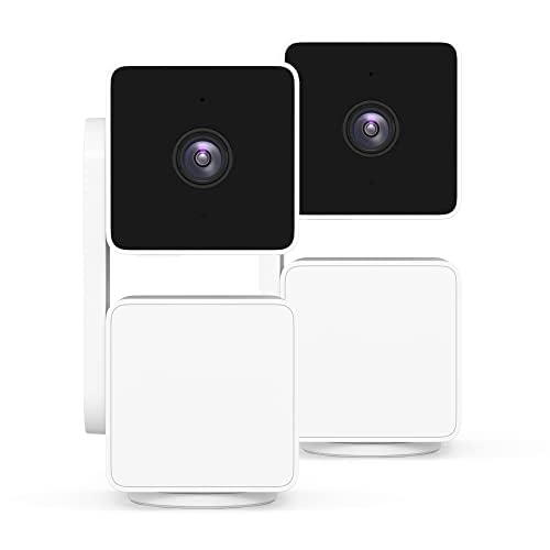 Wyze Cam Pan V3 Indoor/Outdoor Ip65 Rated 1080P Pan/Tilt/Zoom Wi Fi Smart Home Security Camera With Color Night Vision, 2 Way Audio, Compatible With Alexa & Google Assistant, White, 2 Pack