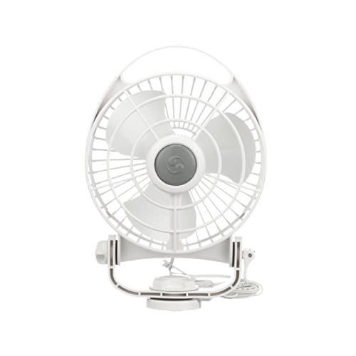Caframo Marine Bora. 12V Marine Fan. Direct Wire, Low Draw, 5000 Hour Motor Life. White, 6.5    X 3.0    X 9.5    (748Cawbx)