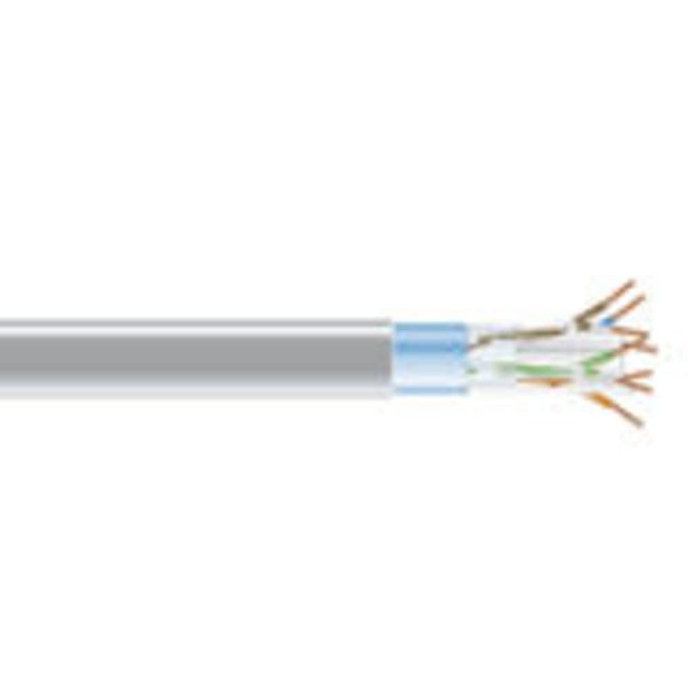 CAT6 400MHZ SOLID ETHERNET BULK CABLE  SHIELDED (F/UTP), CMP PLENUM, GRAY, 100