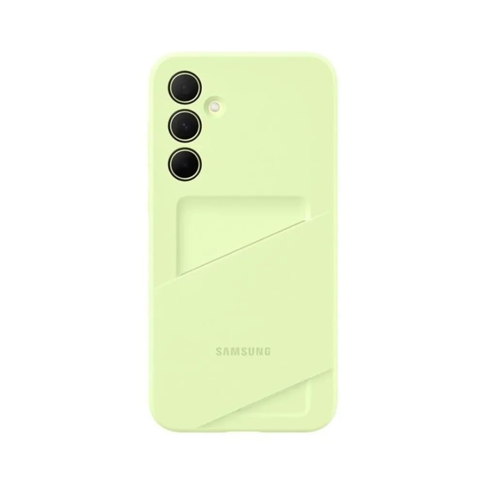 Samsung Card Slot Cover Case With Card Slot For Galaxy A35 5G, Lime