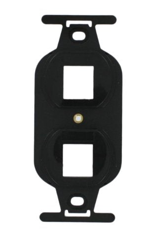 Leviton 41087 2Ep Quickport Duplex Type 106 Insert, 2 Port, Black