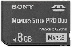 Sony 8 GB Memory Stick PRO Duo Flash Memory Card MSMT8G
