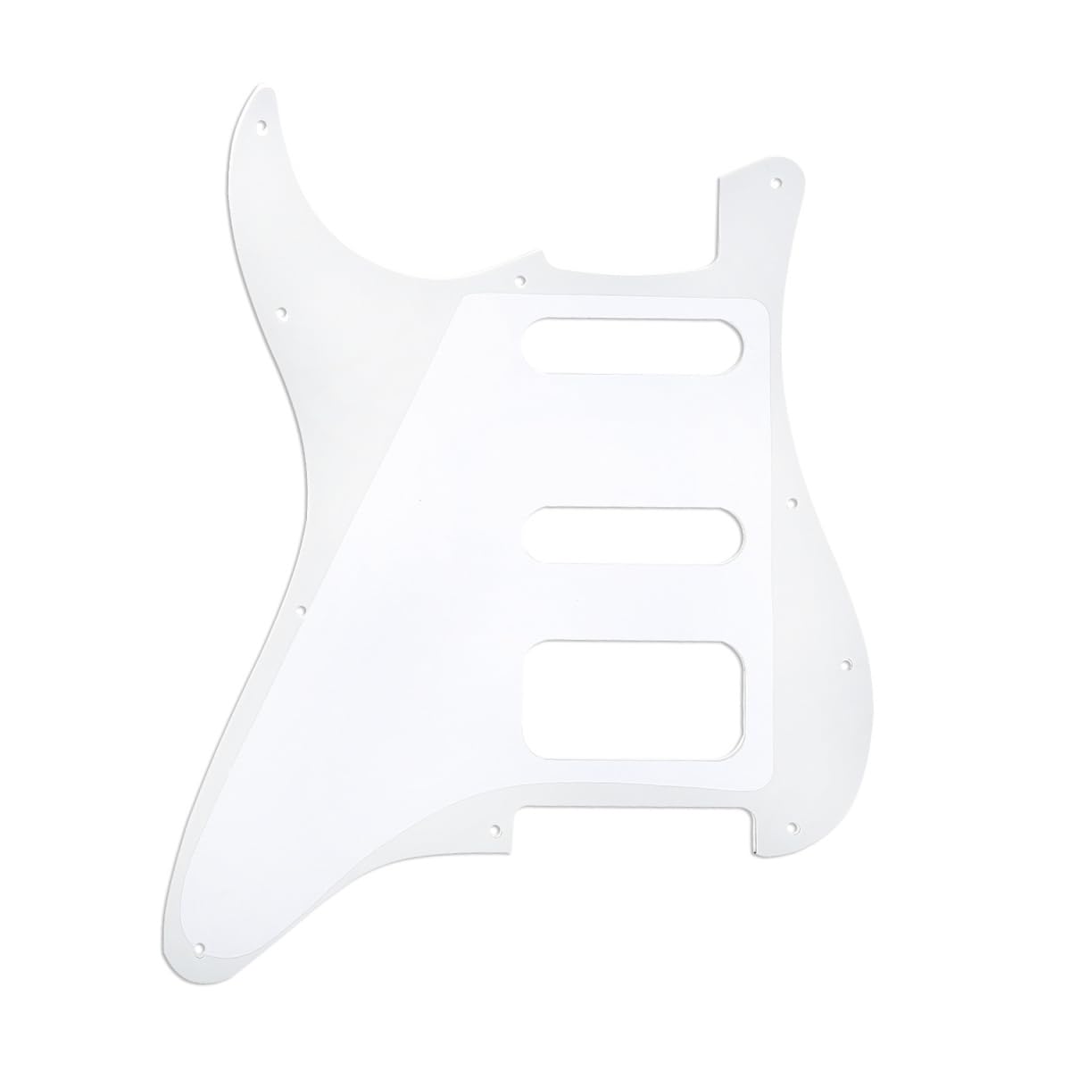 Musiclily Pro 11 Hole Round Corner Hss Guitar Strat Pickguard For Usa/Mexican Stratocaster 3 Screw Humbucking Mounting Open Pick