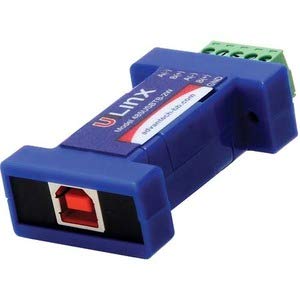 RS-485 2 wire/terminal block USB converter, high retention USB port