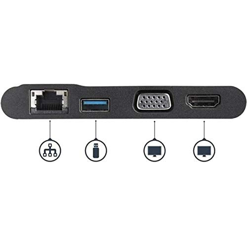 Startech.Com Usb-C Multiport Adapter - Usb-C Travel Dock With 4K Hdmi Or 1080P Vga, Gigabit Ethernet, 5Gbps Usb-A 3.0 - Disconti