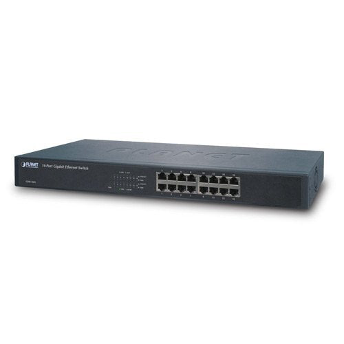 Planet Gsw 1601 16 Port 10/100/1000Mbps Gigabit Ethernet Switch