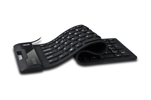Adesso Akb 222Ub   Slimtouch 222 Waterproof Flexible Keyboard For Windows 8/7/Vista/Xp/2000, Compact Size, Black