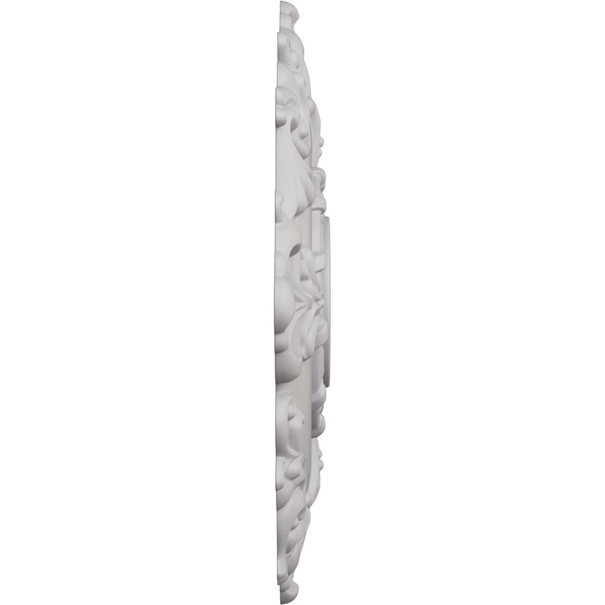 Ekena Millwork Cm18Rluwf Riley Ceiling Medallion, 18''Od X 3 1/2''Id X 1 1/2''P, Ultra Pure White