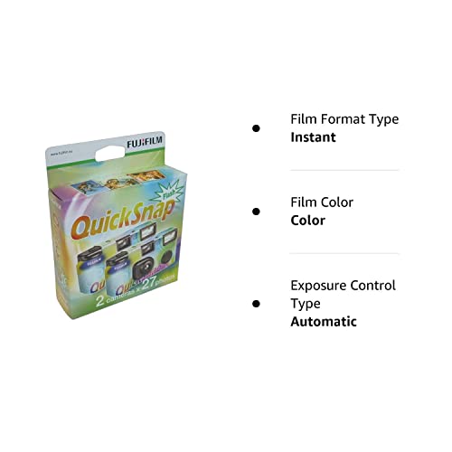 Fujifilm 7130786 Quicksnap 400 Disposable Flash Camera (Pack Of 2)
