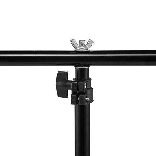 Meking T Shape Backdrop Stand 6.56Ft X 6.56Ft / 2M X2M Background Support System With Carrying Bag & Clips Kit For Muslin Vinyl