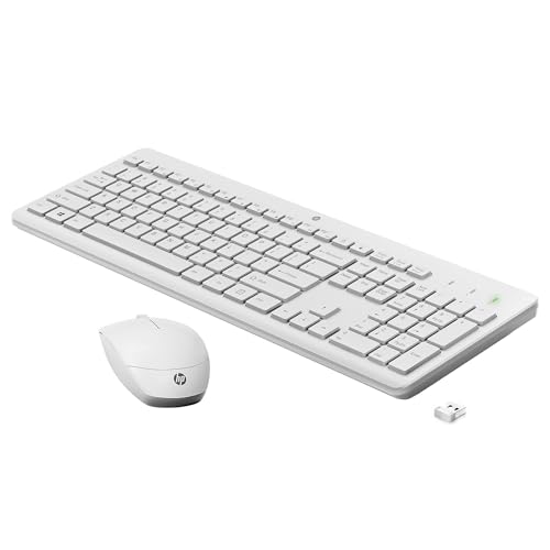Hp 230 Wireless Keyboard And Mouse Combo, 2.4Ghz Usb Dongle, 1600 Dpi, Windows Pc Compatible, FullSize Keyboard With Numeric Pa