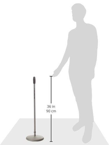 K&M - Knig & Meyer 26010.500.87 - Microphone Stand - Round Base Adjustable Height - Professional Grade - German Made - Gray