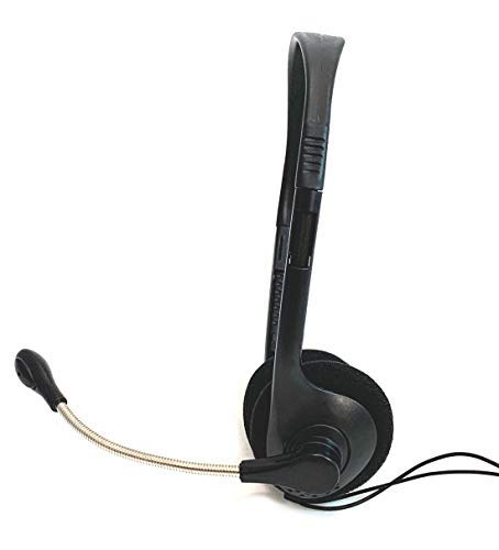 Soundnetic Disposable Stereo Classroom Headset With 3.5Mm Plug And Boom Microphone 10 Pack, Black