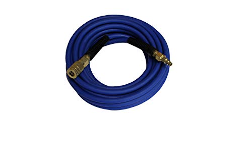 California Air Tools Hfh25.25 Hybrider Flex 1/4In 25Ft Hybrid Air Hose With Quick Connect Air Fittings , Blue