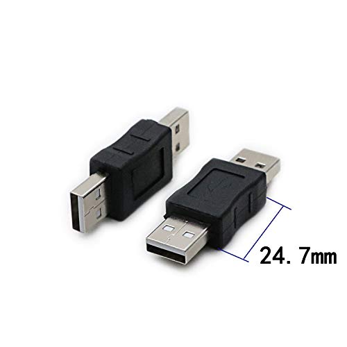Rgzhihuifz 2 Pack Usb Male To Usb Male Gender Changer Adapter Coupler Converter