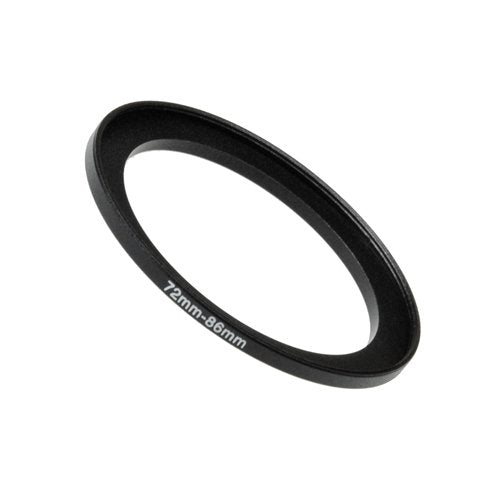Fotodiox Metal Step Up Ring, Anodized Black Metal 72mm-86mm, 72-86 mm