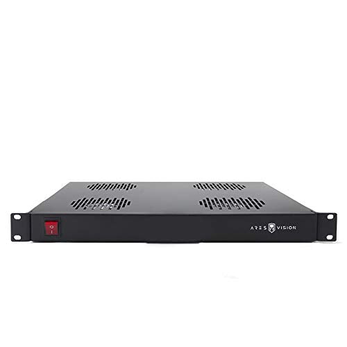 Ares Vision Quad Cooling Fans For 19'' Wide Standard Server Cabinet/Rack Max Airflow (Quad Fans) Fits Universal Server Racks, In