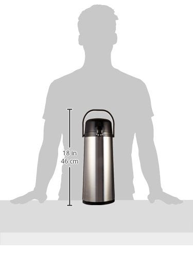 Service Ideas Eca22S Eco Air Airpot With Pump Lid, 2.2L, Glass Lined