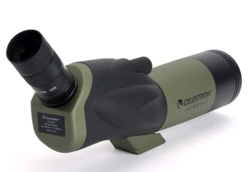 Celestron   Ultima 65 Angled Spotting Scope   18 55X Zoom Eyepiece   Multi Coated Optics For Bird Watching, Wildlife, Scenery An