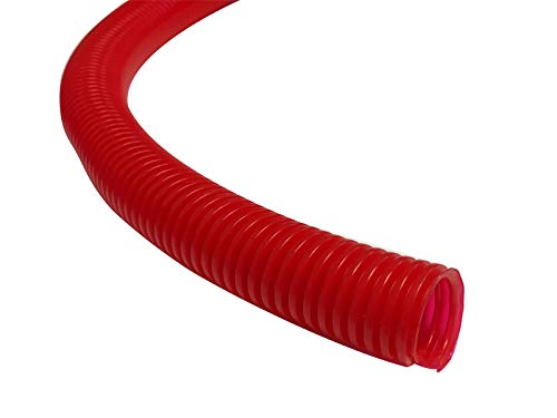 Kable Kontrol Colored Split Wire Loom Tubing 1/4    Inch 10 Ft Long   Red Wire Conduit Cover For Cords   Corrugated Tubing And P