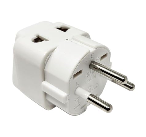 Ckitze Israel, Palestine, UAE, Egypt Travel Grounded Universal 2 Inputs USA Power Plug Adapter - Type H - CE Certified for Mobil