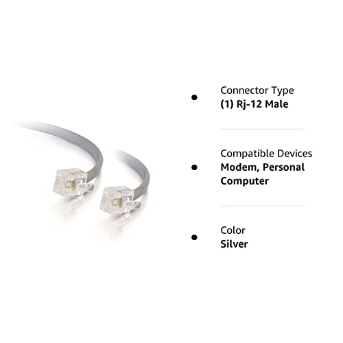 50Ft Rj12 Modular Telephone Cable   Pack Of 1