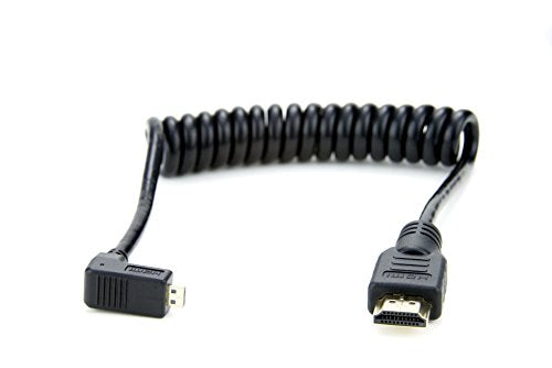 Atomos Right Angle Micro To Full Hdmi Coiled Cable (11.8 17.7 In.)