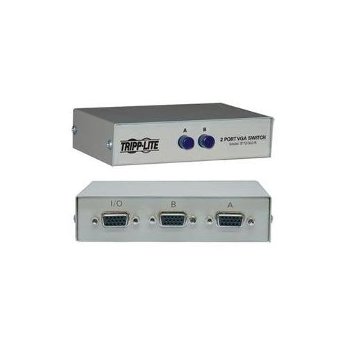 Tripp Lite Manual Vga/Svga Monitor Switch 2 Ports External Wired Fullyshielded Rugged Metal Case