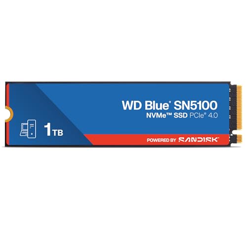 Wd Blue Sn5100 Wds100T5B0E Nvme Ssd  1Tb M.2 2280, Pcie Gen 4.0, Internal Solid State Drive