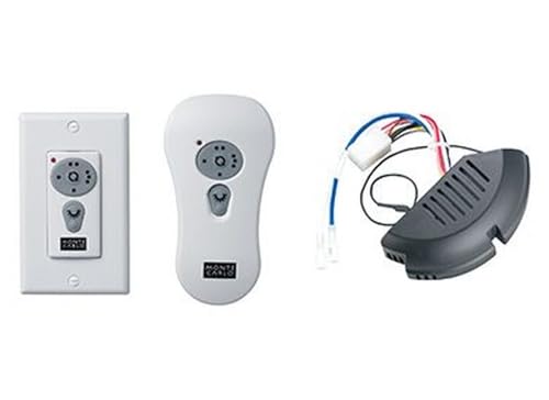 Monte Carlo Ck300 Traditional Reversible Wall Hand Held Combo Remote Control Kits Collection In White Finish, See Image