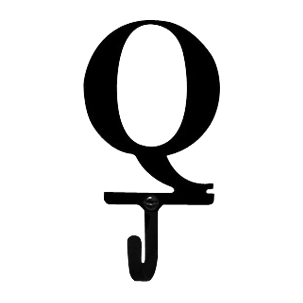 Village Wrought Iron Letter Q Wall Hook Small