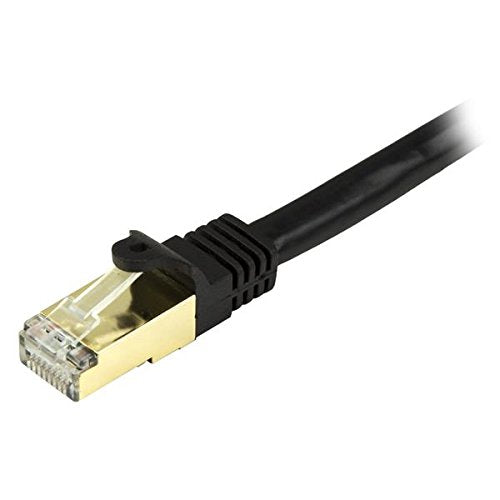 StarTech.com 8ft CAT6a Ethernet Cable   10 Gigabit Shielded Snagless RJ45 100W PoE Patch Cord   10GbE STP Network Cable w/Strain Relief   Black Fluke Tested/Wiring is UL Certified/TIA (C6ASPAT8BK)