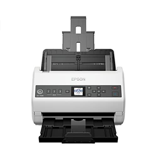 Epson Ds 730N Network Color Document Scanner, 100 Page Auto Document Feeder (Adf), Duplex Scanning