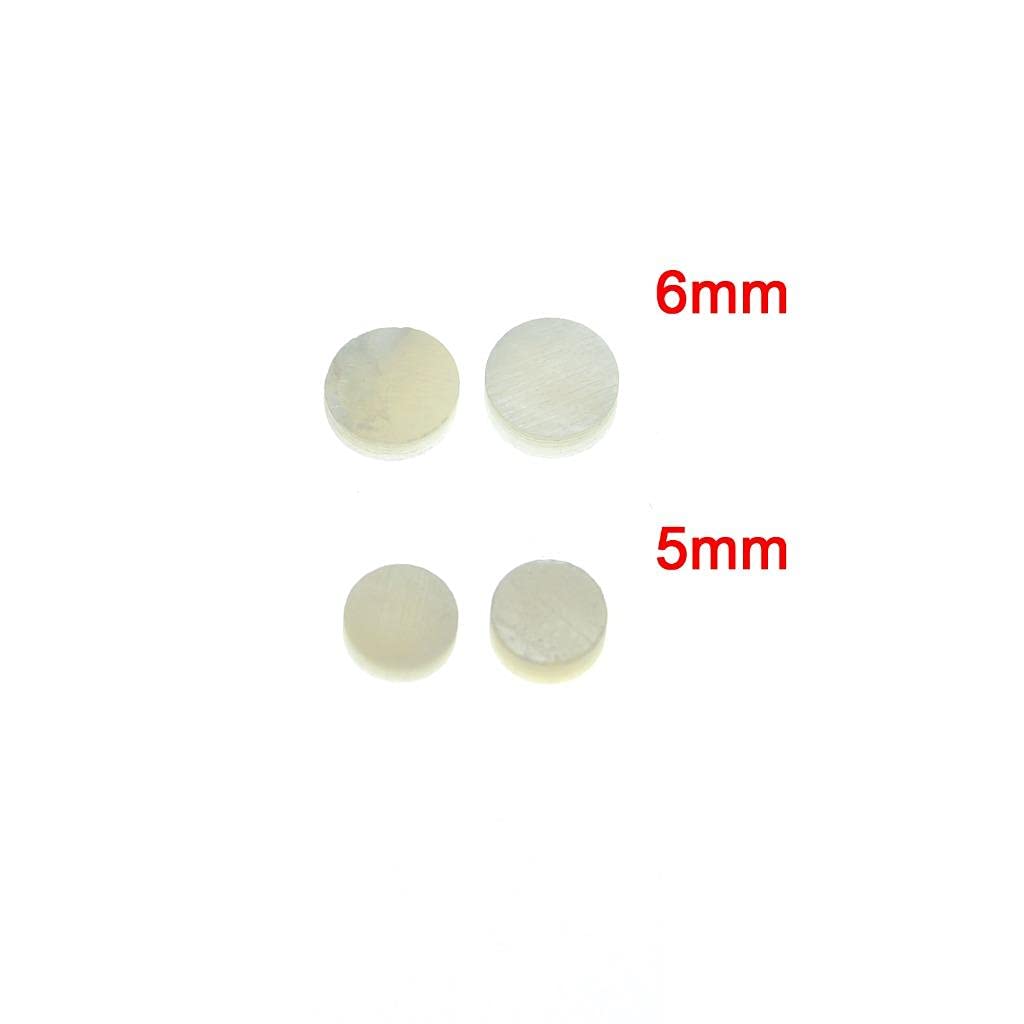 Dopro 20Pcs 6X2Mm Natural White Mother Of Pearl Shell Inlay Fingerboard Fretboard Dots For Guitar Bass Ukulele Banjo