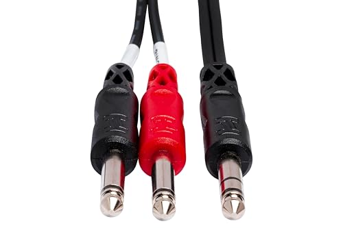 Hosa Stp-202 1/4 Trs To Dual 1/4 Ts Insert Cable, 2 Meters