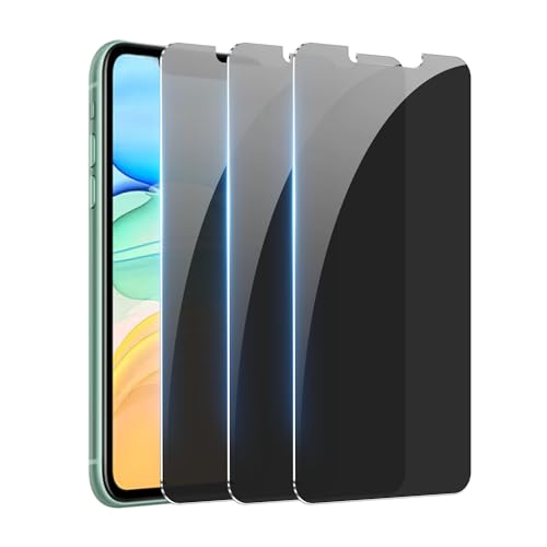 [3 Pack] Privacy Screen Protector For Iphone 11/Iphone Xr Anti-Spy Tempered Glass Film Upgrade 9H Hardness Case Friendly Easy In