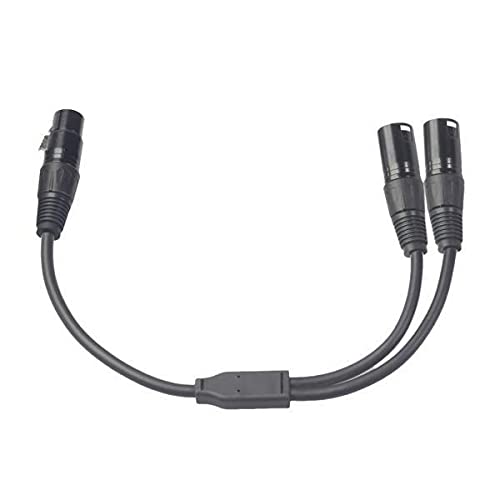 Velura 2X1X 3Pin Xlr Female Jack To Dual 2 Male Plug Y Splitter Mic Dj Cable Adaptor|(2 Pack)|Cables, Snakes & Interconnects| P