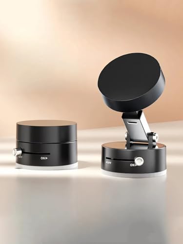 Magnetic Car Suction Cup Holder, Phone Car Mount Bracket, Vacuum Adsorption Magnetic Phone Car Holder, Nonslip Adjustable Windsh