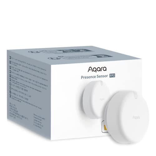 Aqara Presence Sensor Fp2, Mmwave Radar Wired Motion Sensor, Zone Positioning, Multi Person & Fall Detection, Supports Homekit, 