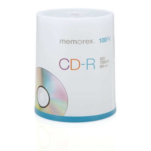 Memorex 700Mb/80 Minute 52X Cd R Media 100 Pack Spindle