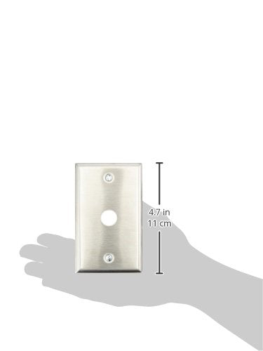 Edwards Signaling 147 1 Push Button Mounting Plate, Siliver