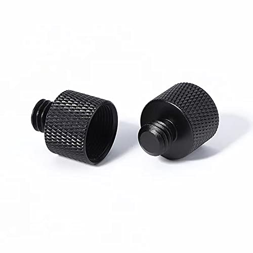 Mxtong Mic Stand Adapter 5/8 To 3/8 And3/8 To 5/8 Mic Screw Adapter Thread For Microphone Stand Mount To Camera Tripod Adapter 2