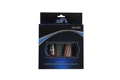 Elite Audio Ea Ob08G 8 Gauge Complete Car Amplifier Installation Wiring Kit 2 Channel 1000W Power