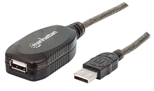 33 Feet, 10 Meters Usb 2.0 Active Extension / Repeater Cable A Male To A Female, Manhattan 150248
