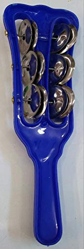 Smshandtal Plastic Percussion Cymbals Jhika Indian Musical Instrument (Colour:  Blue)