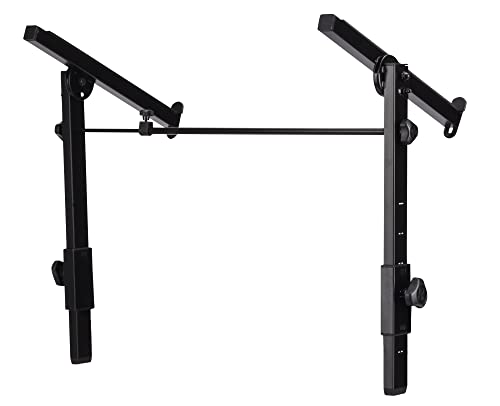 Hercules Ks410B Auto Lock Double Tier Z Kb Stand Black