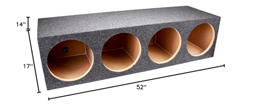 Q Power HD12 4HOLE Heavy Duty Quad 12" Sealed Subwoofer Enclosure Box