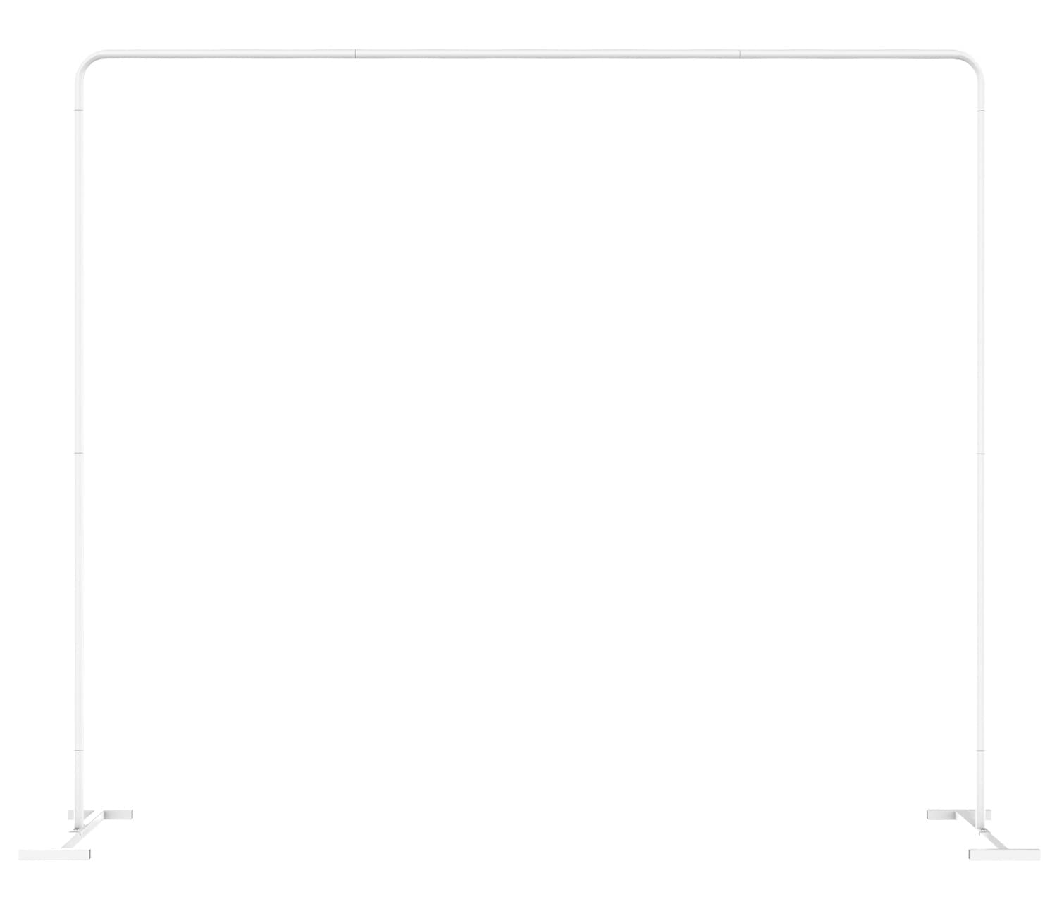 Langxun Heavy Duty White Metal Square Backdrop Stand Arch For Wedding Birthday Decoration, Graduation Decorations, Ceremony Rece